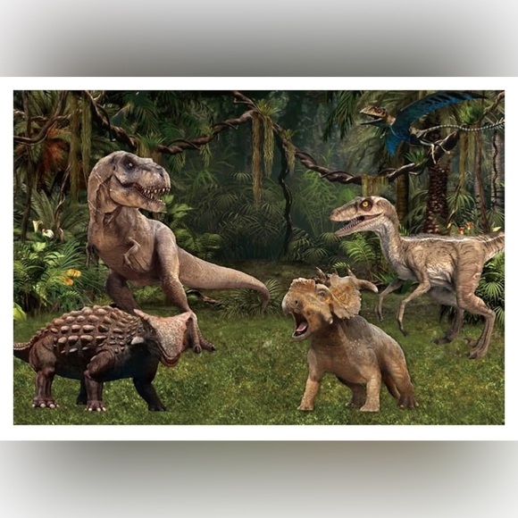 4-Dinosaur Jungle backdrop,5 x 7, Other - 4-Dinosaur Jungle backdrop,5 x 7,8-dinosaur invitation